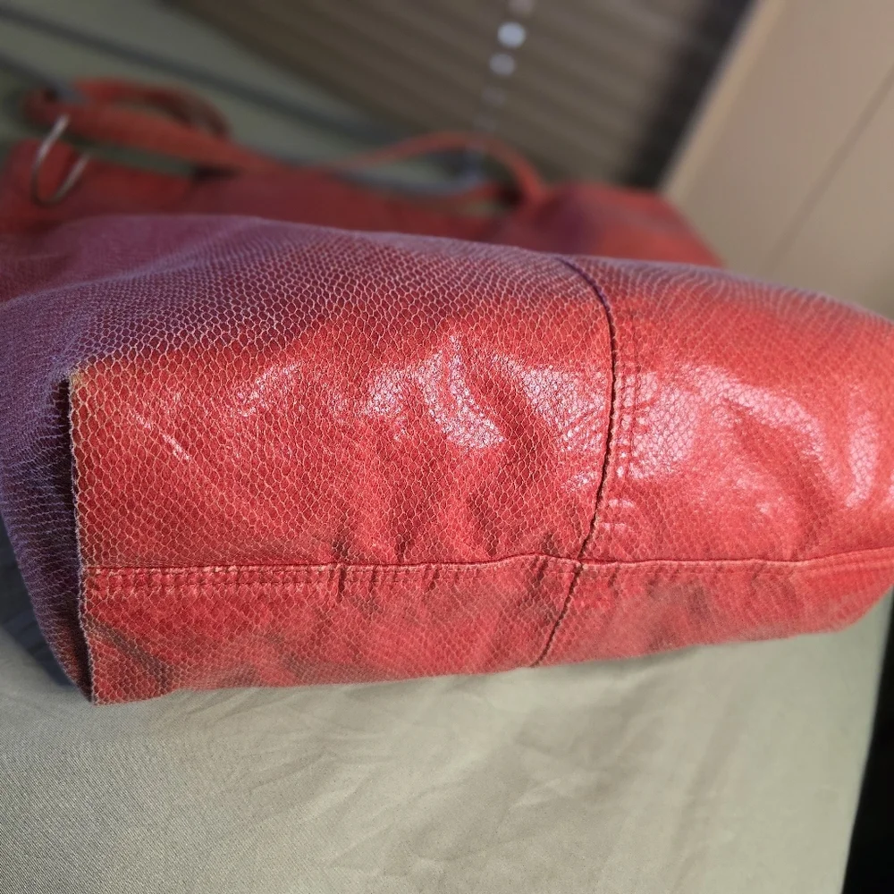 Saks Fifth Ave Elegant Red Tote Bag